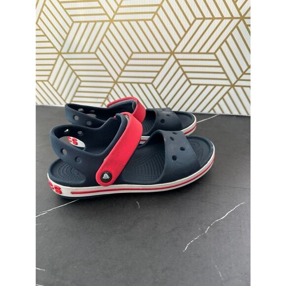 Crocs Girls Navy Sandals | Size 1 - Picture 1 of 6
